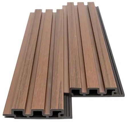 WPC Panel Επένδυσης 2ης Γενιας 3d Πηχακια Τeak 5510