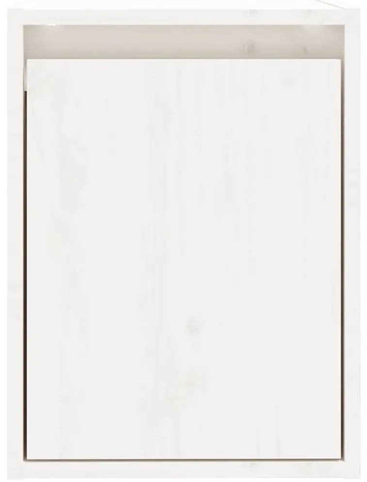 vidaXL Ντουλάπια Τοίχου 2 τεμ. Λευκά 30x30x40 εκ. Μασίφ Ξύλο Πεύκου