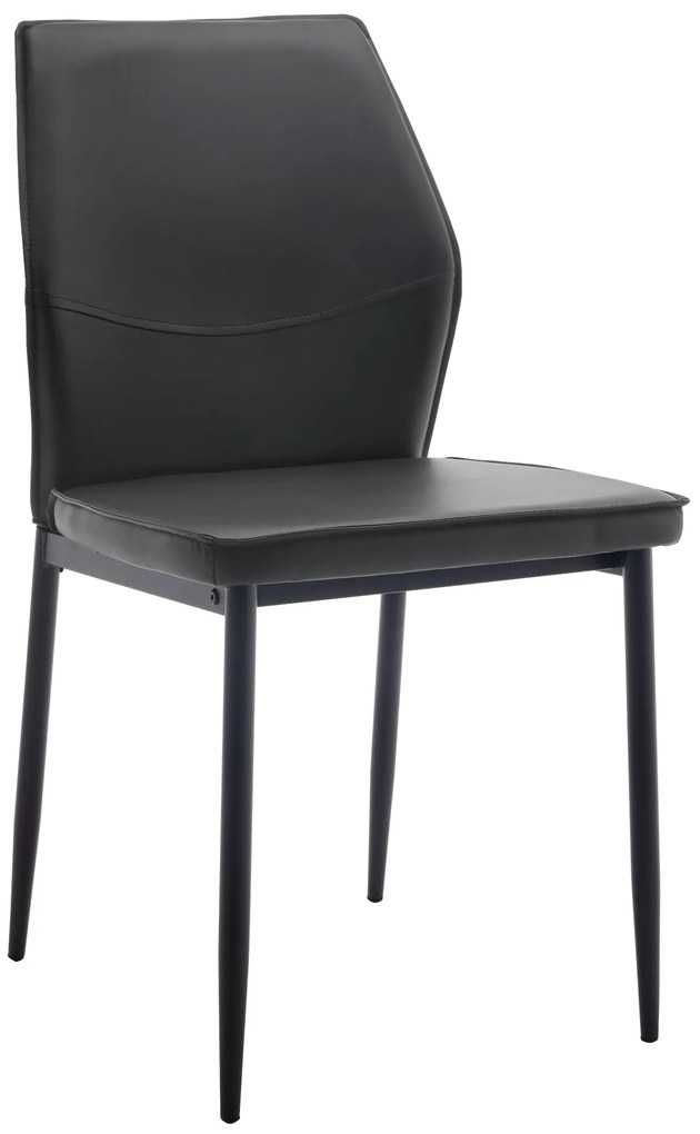 Insi Alba καρέκλα μεταλλική 46x53x87cm Pu Γκρι  0032.XS79GR