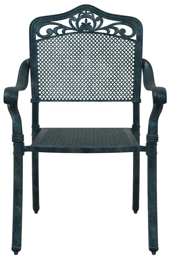 vidaXL Καρέκλα Κήπου 2 pcs Πράσινο 55 x 56.5 x 91εκ Αλουμίνιο