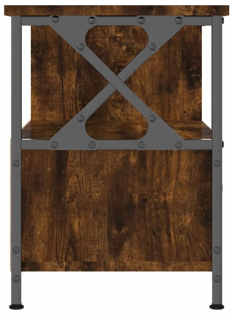 vidaXL Έπιπλο Τηλεόρασης Καπνιστή Δρυς 90x33x45 εκ. Επεξ. Ξύλο/Σίδερο