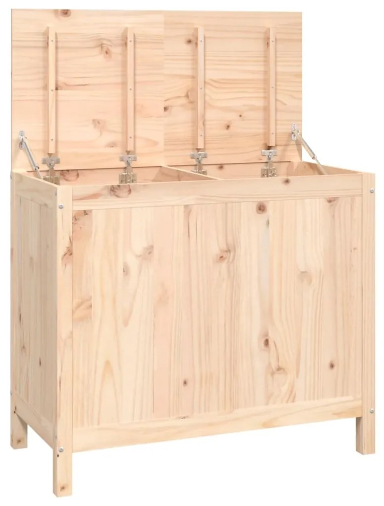 vidaXL Καλάθι Απλύτων 88,5x44x76 εκ. από Μασίφ Ξύλο Πεύκου