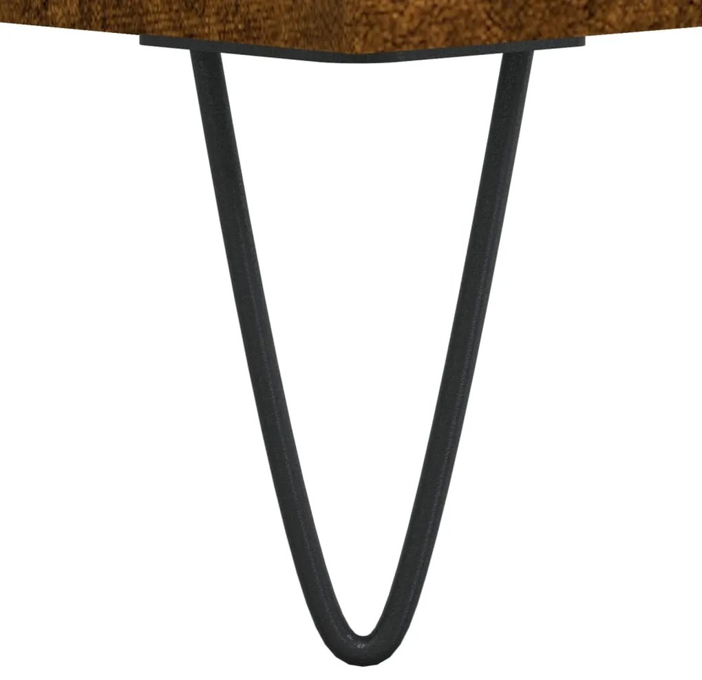 vidaXL Τραπεζάκι Σαλονιού Καπνιστή Δρυς 60x50x36,5εκ. Επεξεργασμ. Ξύλο