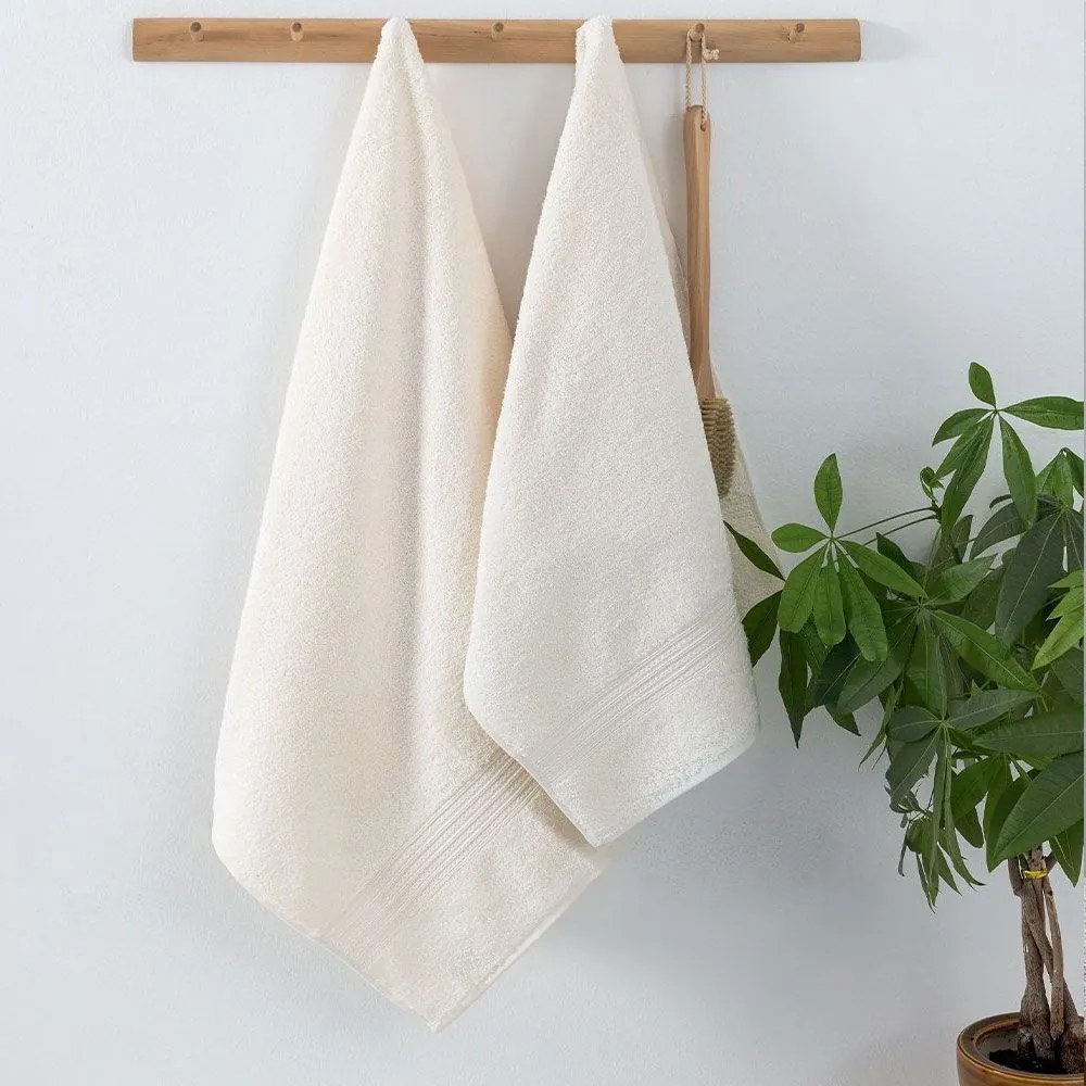 Πετσέτες Blan (Σετ 3τμχ) Ecru Palamaiki Towels Set 100% Βαμβάκι