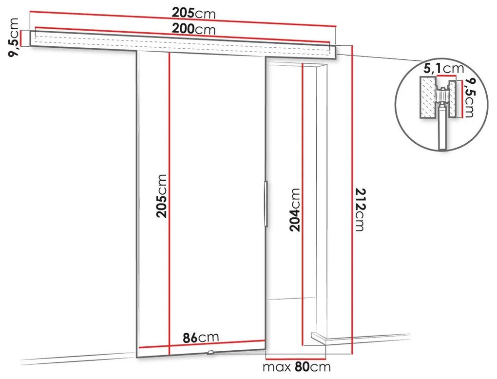 Συρόμενες πόρτες Dover 141, 24 kg, Άσπρο, Πλαστικοποιημένη μοριοσανίδα, Αλουμίνιο | Epipla1.gr