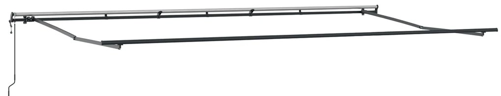 vidaXL Αυτόματη Ανασυρόμενη Τέντα Μαύρη 600x300 cm