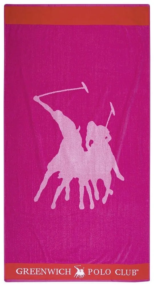 Πετσέτα Θαλάσσης 3592 Pink Greenwich Polo Club Θαλάσσης 90x170cm 100% Cotton