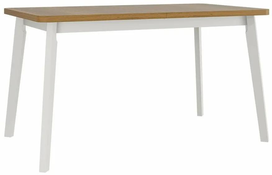 Τραπέζι Victorville 130, Άσπρο, Grandson δρυς, 75x80x140cm, 30 kg, Επιμήκυνση, Πλαστικοποιημένη μοριοσανίδα, Ξύλο, Μερικώς συναρμολογημένο