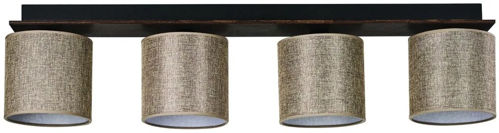 Σποτ Φωτιστικό Οροφής Τετραπλό Ε27 20x90 Arkolight-3420-3/4-Καφέ 3420-3/4