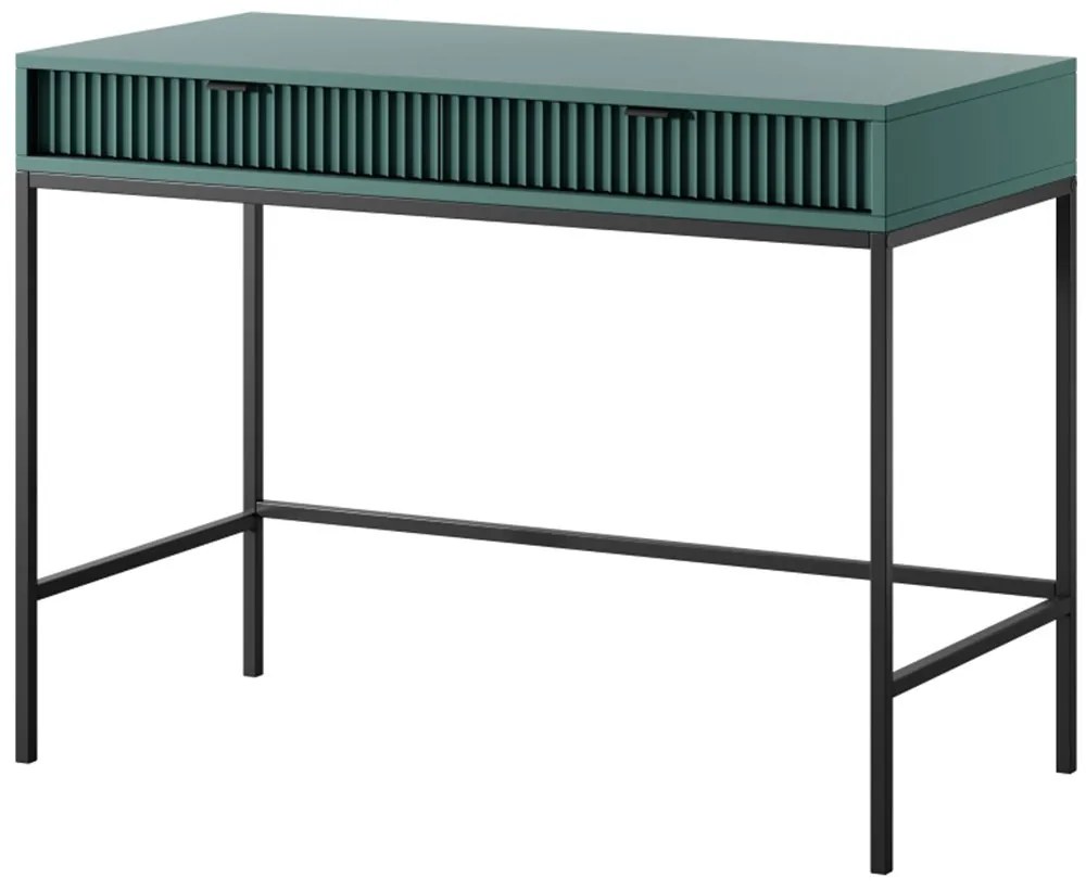 Κονσόλα Nova 12_LAB_c+b 103,5x50x77,6cm Green-Anthracite Μελαμίνη,Μέταλλο