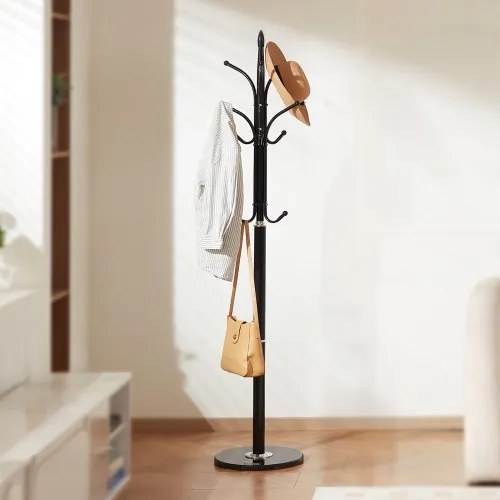 VEVOR Freestanding Coat Rack Coats Tree Stand with Stable Marble Base &amp; 6 Hooks