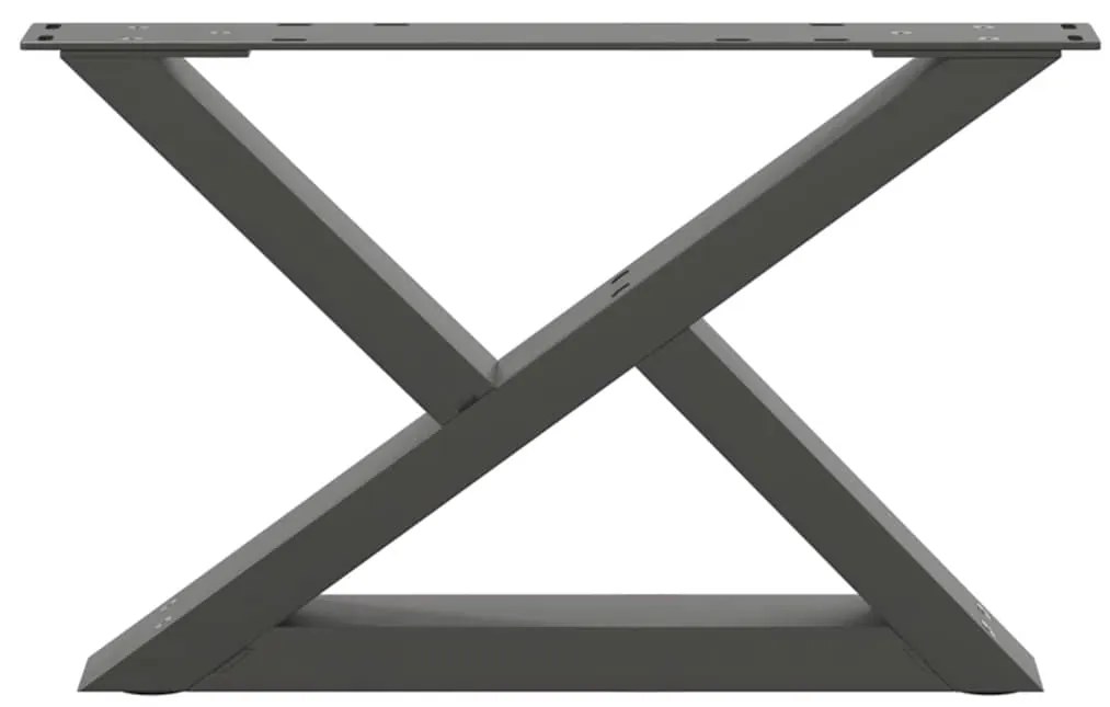 vidaXL Πόδια Τραπεζιού Σαλονιού 2 τεμ. Ανθρακί 60x(30-31,3) εκ. Ατσάλι