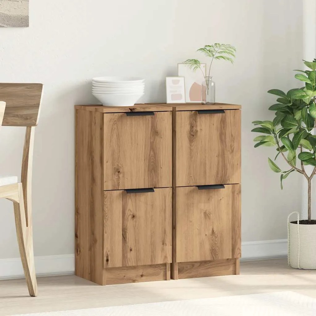 vidaXL Sideboards 2 τεμάχια Artisan Oak 30x30x70cm Κατασκευασμένο ξύλο