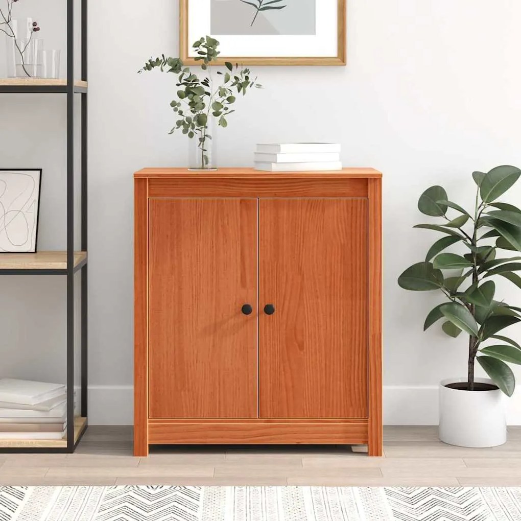 vidaXL Πλαϊνό γραφείο Καφέ 70 x 35 x 80 εκ.