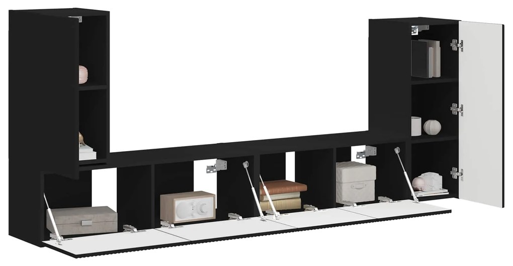 vidaXL 4 pcs Μαύρο