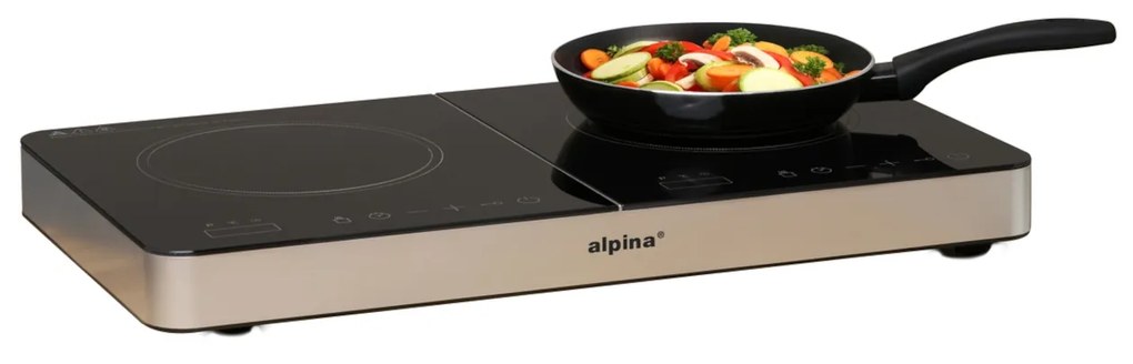 Επαγωγική Εστία Διπλή 3500W ALPINA