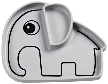 Πιάτο Σιλικόνης "Stick &amp; Stay Elphee Grey" Done By Deer