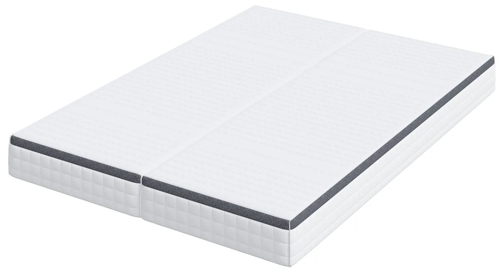 vidaXL Στρώματα 2 pcs Λευκό, Γκρι 80 x 200 cm Πλεκτό ύφασμα