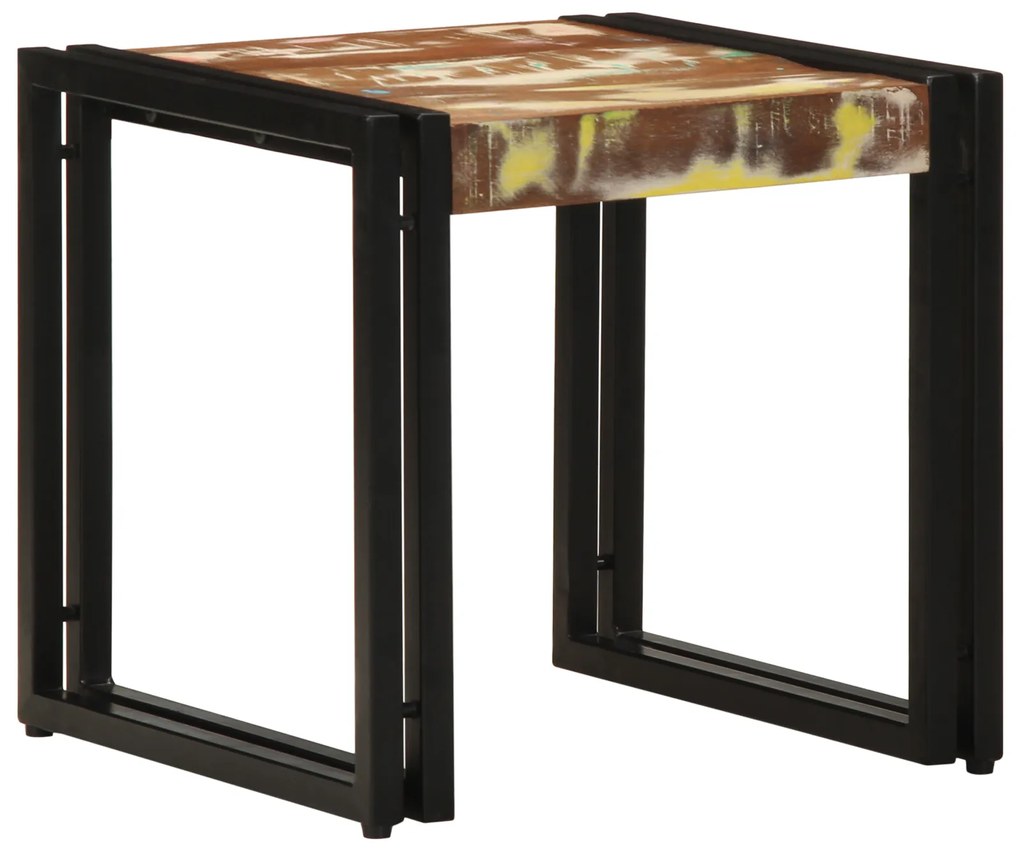 vidaXL Τραπεζάκι καφέ Πολύχρωμο 40x50x38 εκ. Μασίφ Ανακυκλωμένο Ξύλο
