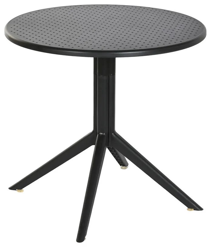 Τραπεζαρία Home ESPRIT Μαύρο Μέταλλο πολυπροπυλένιο 80 x 80 x 75 cm