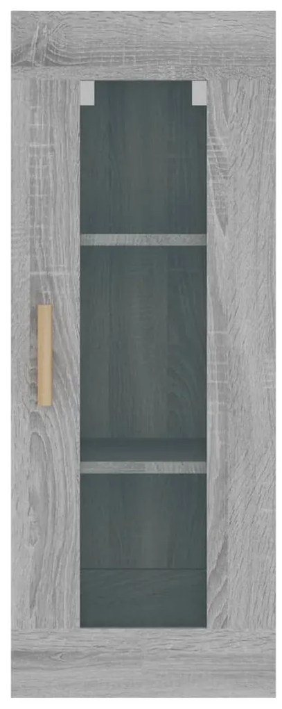 vidaXL Ντουλάπι Τοίχου Κρεμαστό Γκρι sonoma 34,5x34x90 εκ.