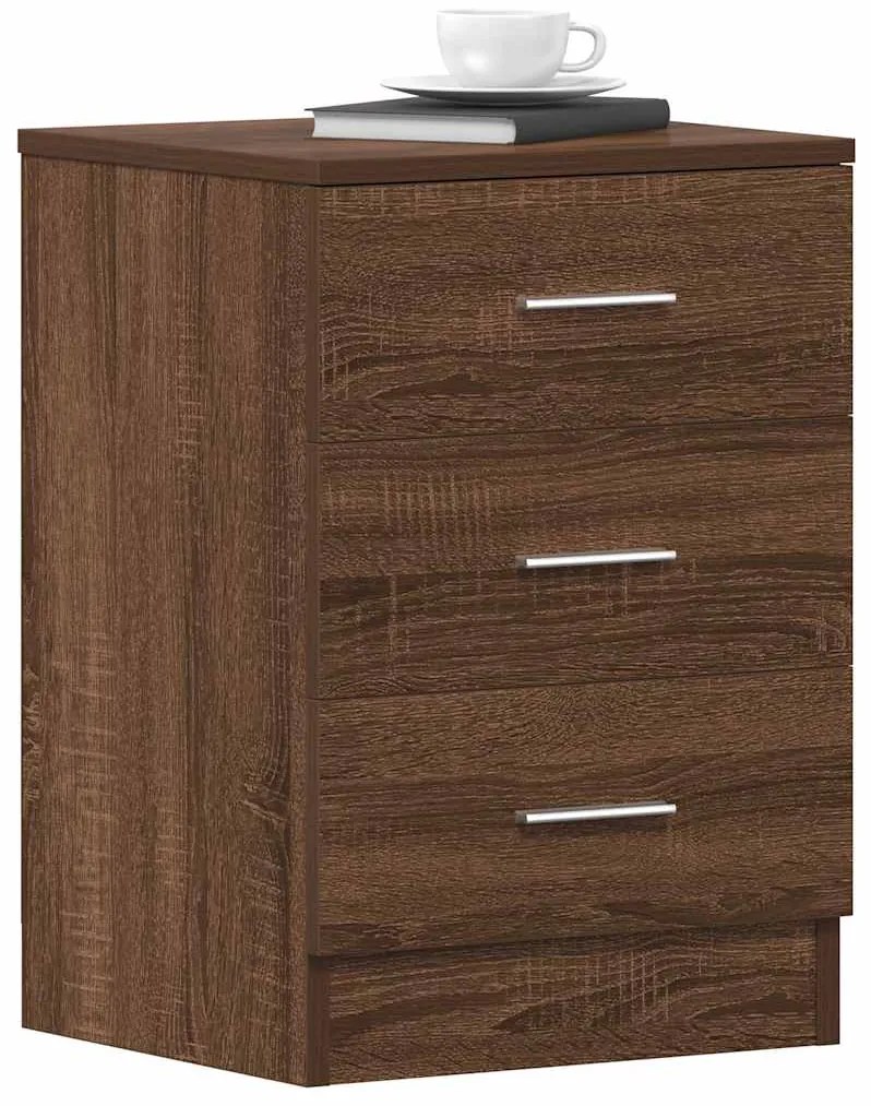 vidaXL Κομοδίνο Καπνιστή Δρυς 38x35x56 εκ. από Επεξεργασμένο Ξύλο