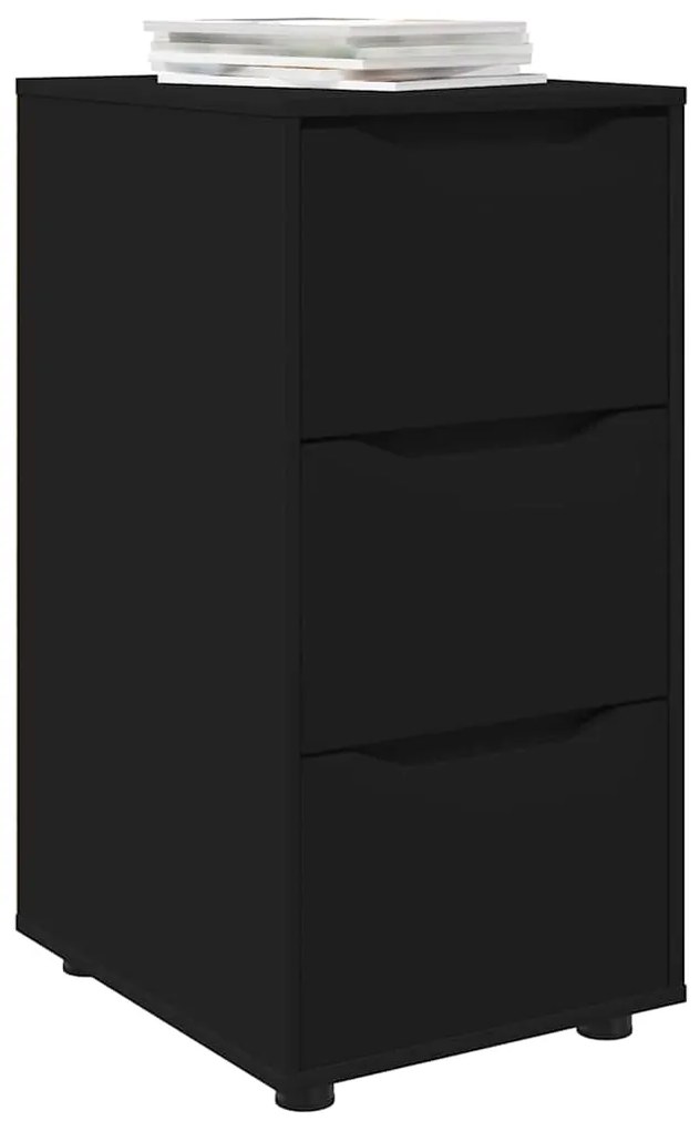 vidaXL Ντουλάπι αποθήκευσης Μαύρο 40 x 48 x 81 εκ Επεξεργασμένο ξύλο