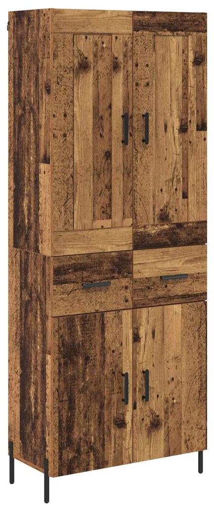 vidaXL Highboard 2 pcs Παλιό Ξύλο Επεξεργασμένο ξύλο