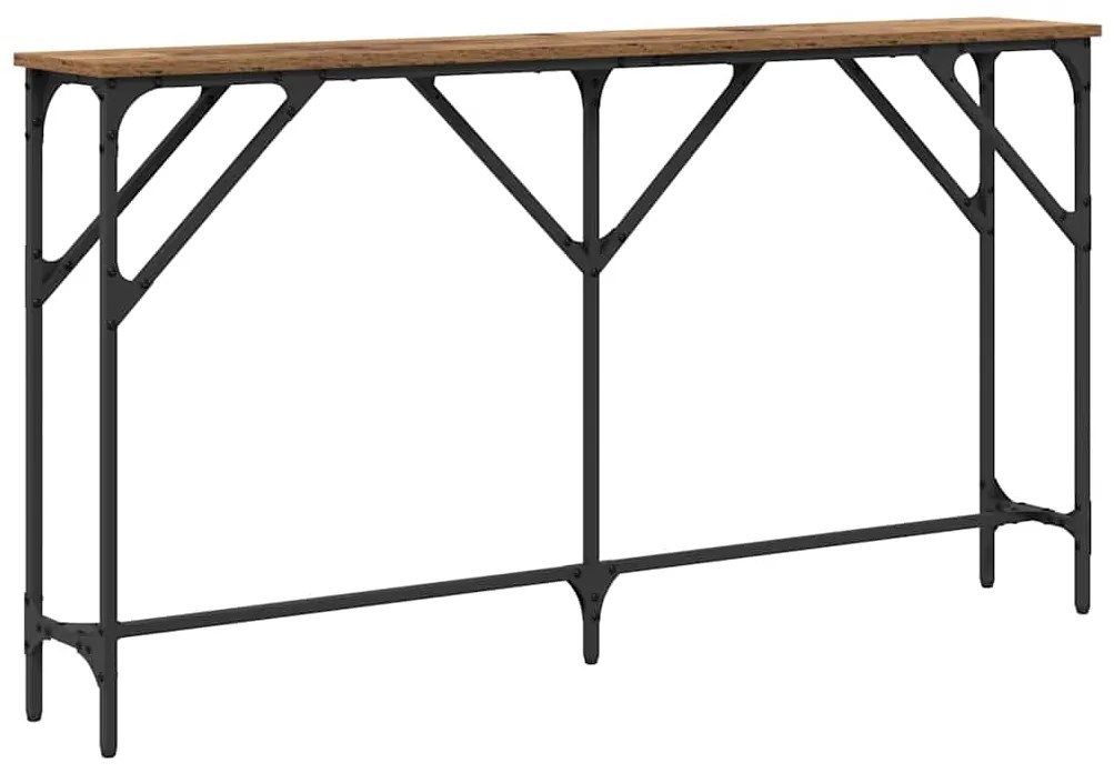 vidaXL Τραπέζι κονσόλας Παλιό Ξύλο 140 x 23 x 75 cm