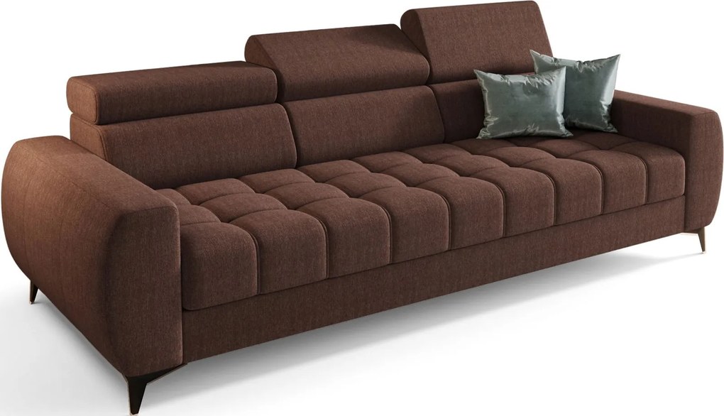 Καναπές Calyra Τριθέσιος-Καφέ