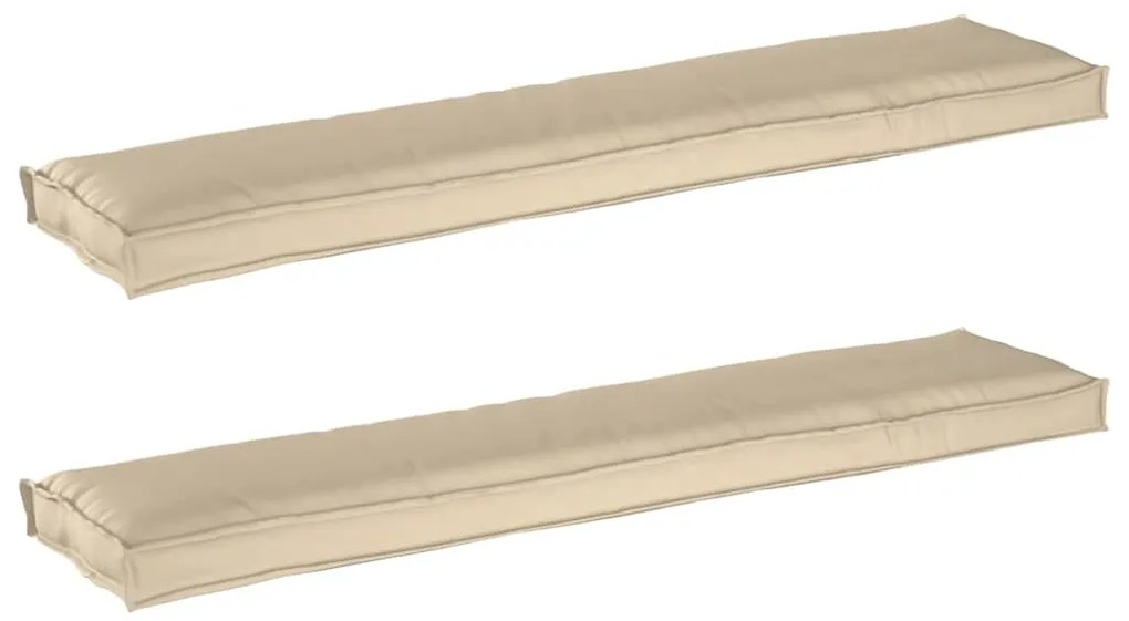 vidaXL Σετ Μαξιλαριών Πάγου 2 pcs Μπεζ 180 x 40 x 8 εκ. Ύφασμα Oxford