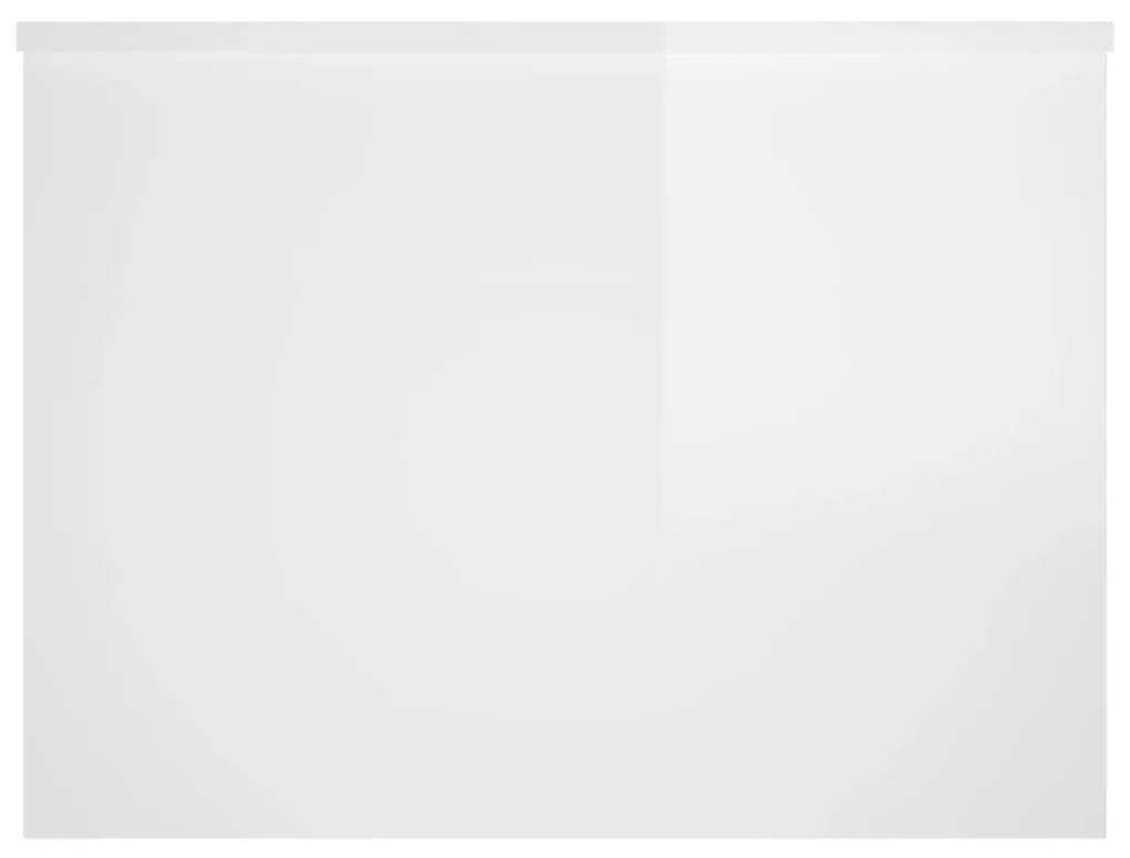 vidaXL Τραπεζάκι Σαλονιού Γυαλ. Λευκό 80x55,5x41,5 εκ. Επεξεργ. Ξύλο