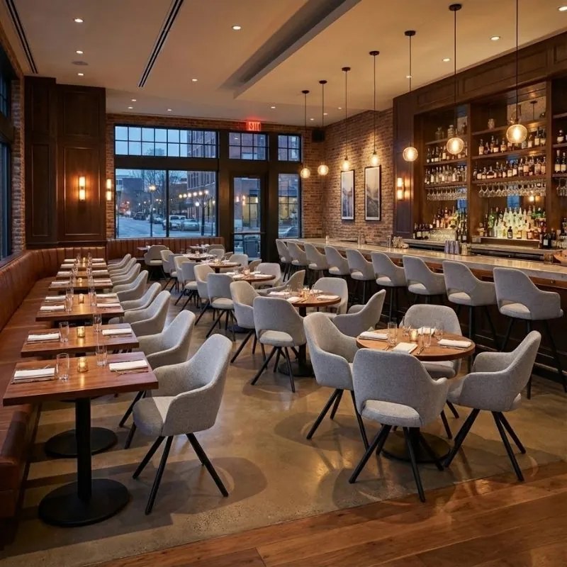 Πολυθρόνα τραπεζαρίας Gabriel Megapap ανοιχτό μπεζ ύφασμα - μεταλλικό μαύρο πόδι 58x60x85εκ.