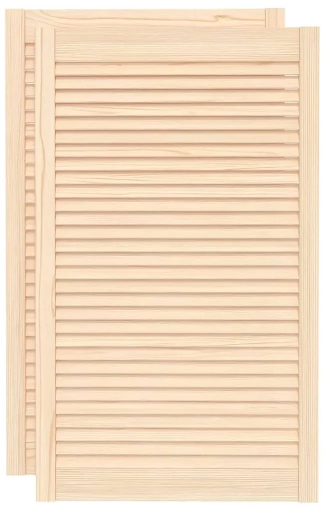 vidaXL Πορτάκια με Περσίδες 2 Τεμ. 99,3x59,4 εκ. από Μασίφ Ξύλο Πεύκου