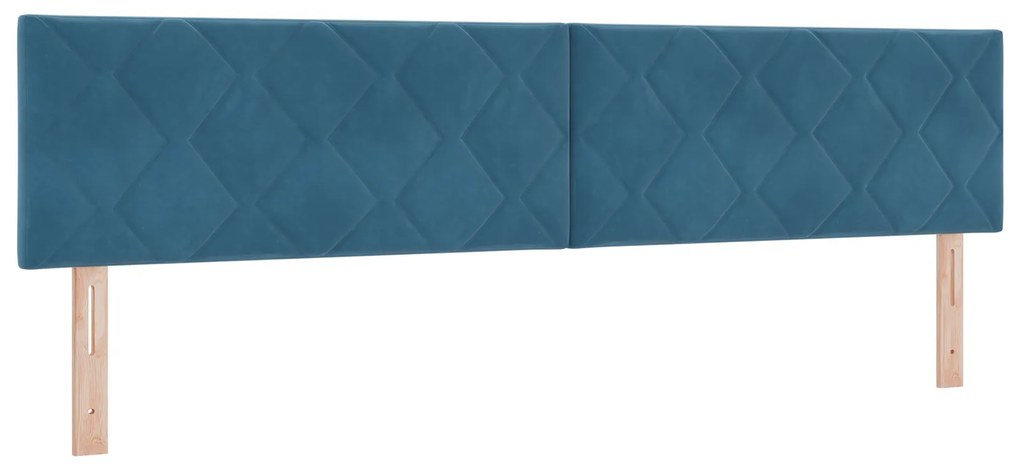 vidaXL κρεβάτι με βάση και στρώμα  Σκούρο Μπλε 200x200 εκ Βελούδο