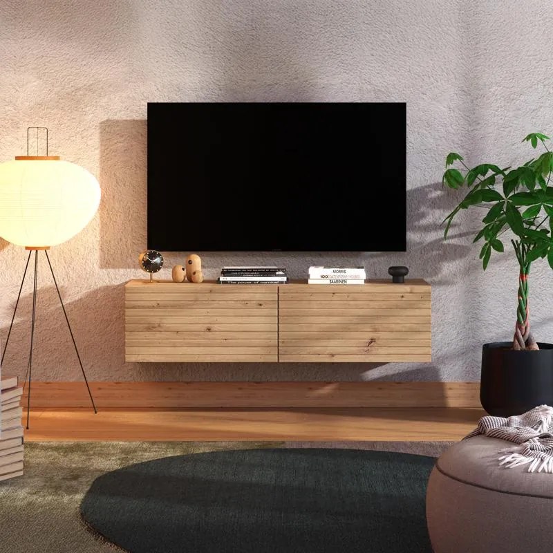 Έπιπλο τηλεόρασης ROYAN 128 2K2V Artisan Oak 128x42x32εκ. 128x42x32 εκ.