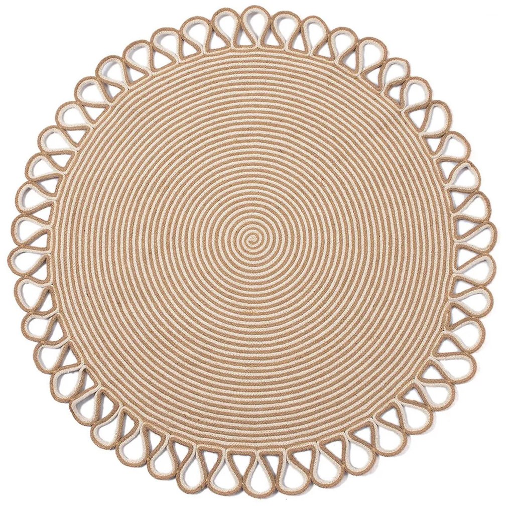Στρογγυλό Χαλί Καλοκαιρινό (Φ150) Silk Fashion 1911-17 Beige
