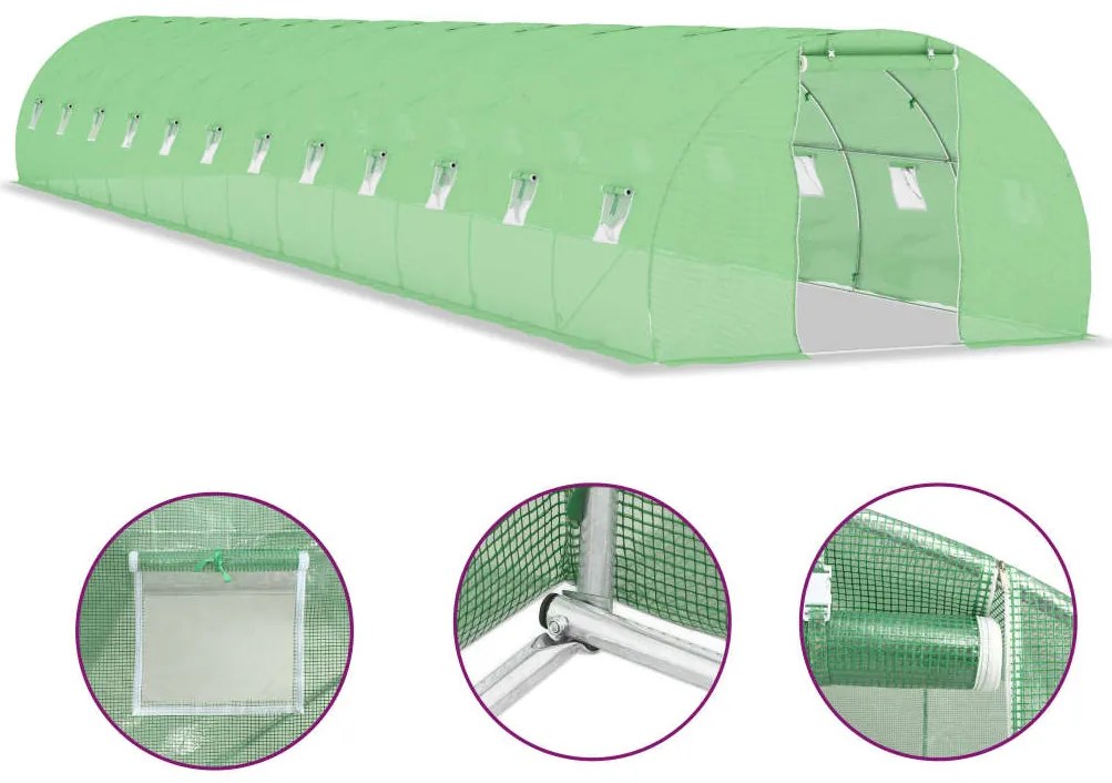 vidaXL Θερμοκήπιο 54 μ² 18x3x2 μ.