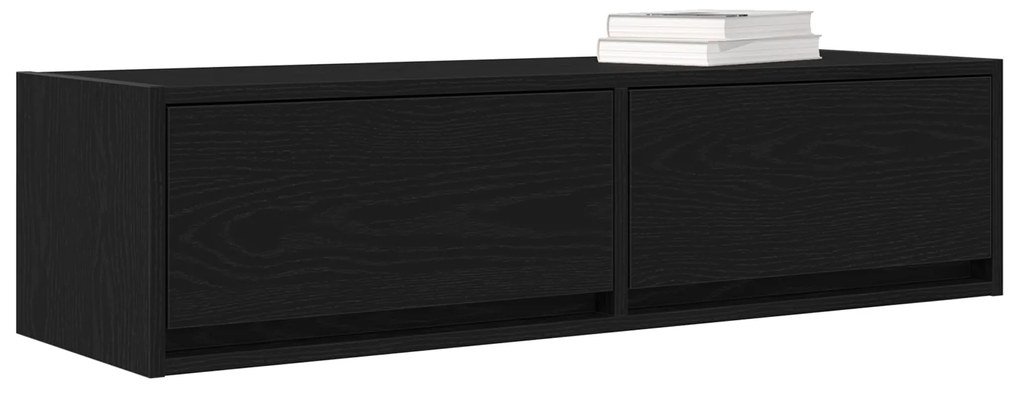 vidaXL Κάτι για τηλεόραση Μαύρη Δρυς 100x31x25,5 εκ. Επεξεργασμένο ξύλο