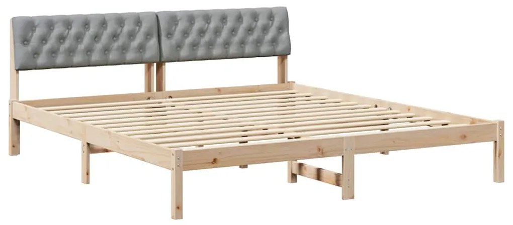 vidaXL Σκελετός Κρεβατιού Καφέ και ανοιχτό γκρι 180 x 200 cm