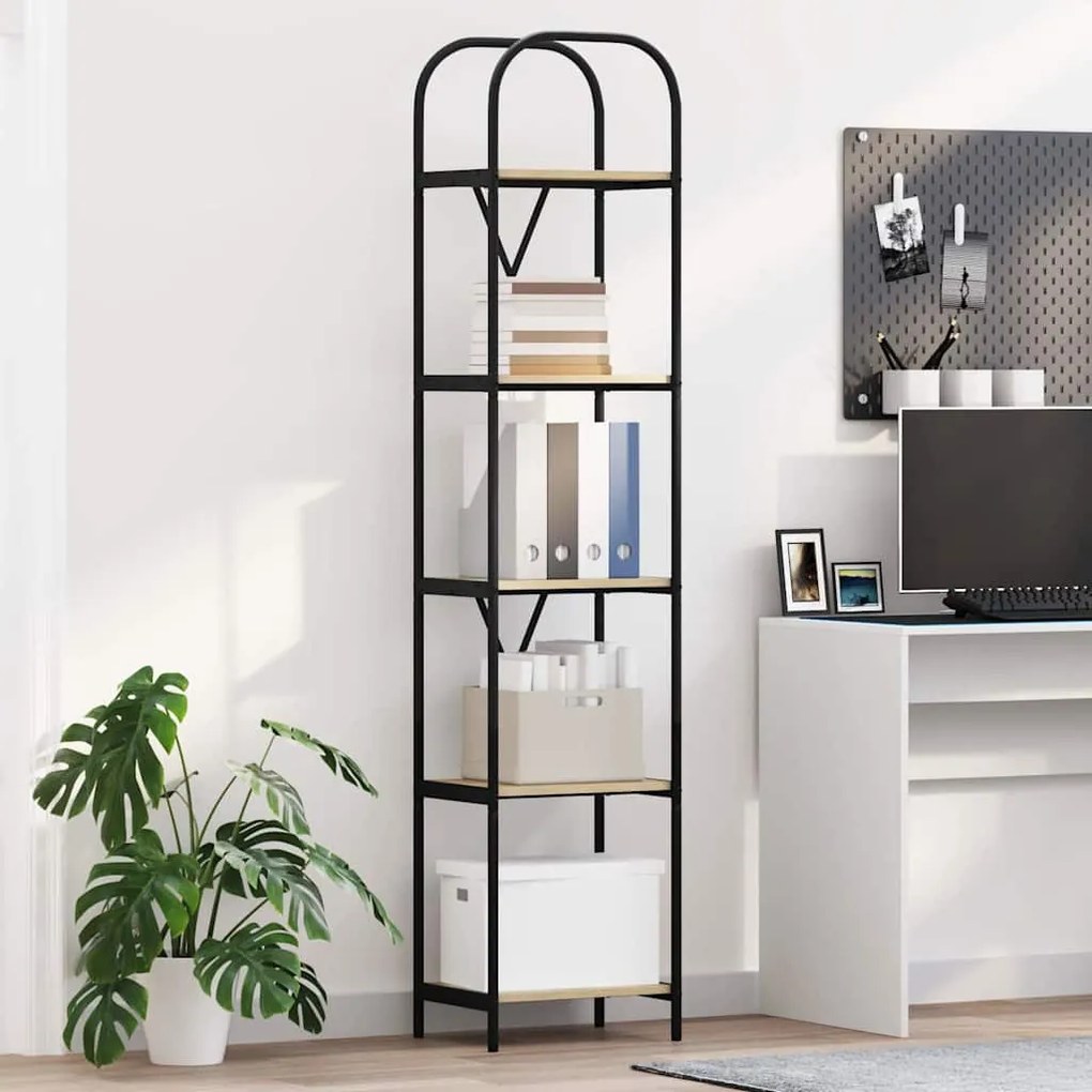 vidaXL Ράφι Βιβλίων Sonoma Δρυς 40 x 30 x 183 εκ Επεξεργασμένο ξύλο