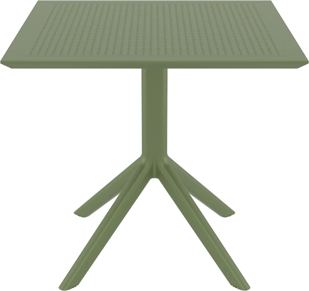 Τραπέζι SKY Olive Green PP 80x80x74cm