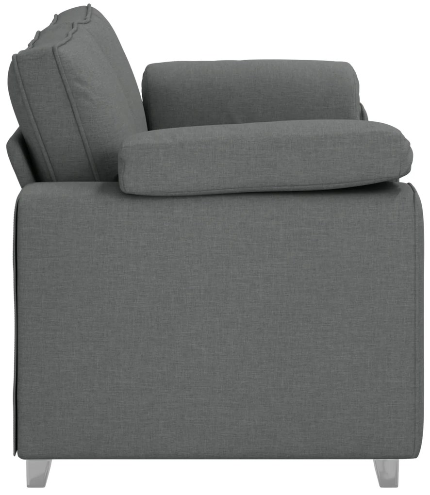 vidaXL Καναπέδες Loveseat Σκούρο Γκρι 140 εκ Υφάσματος