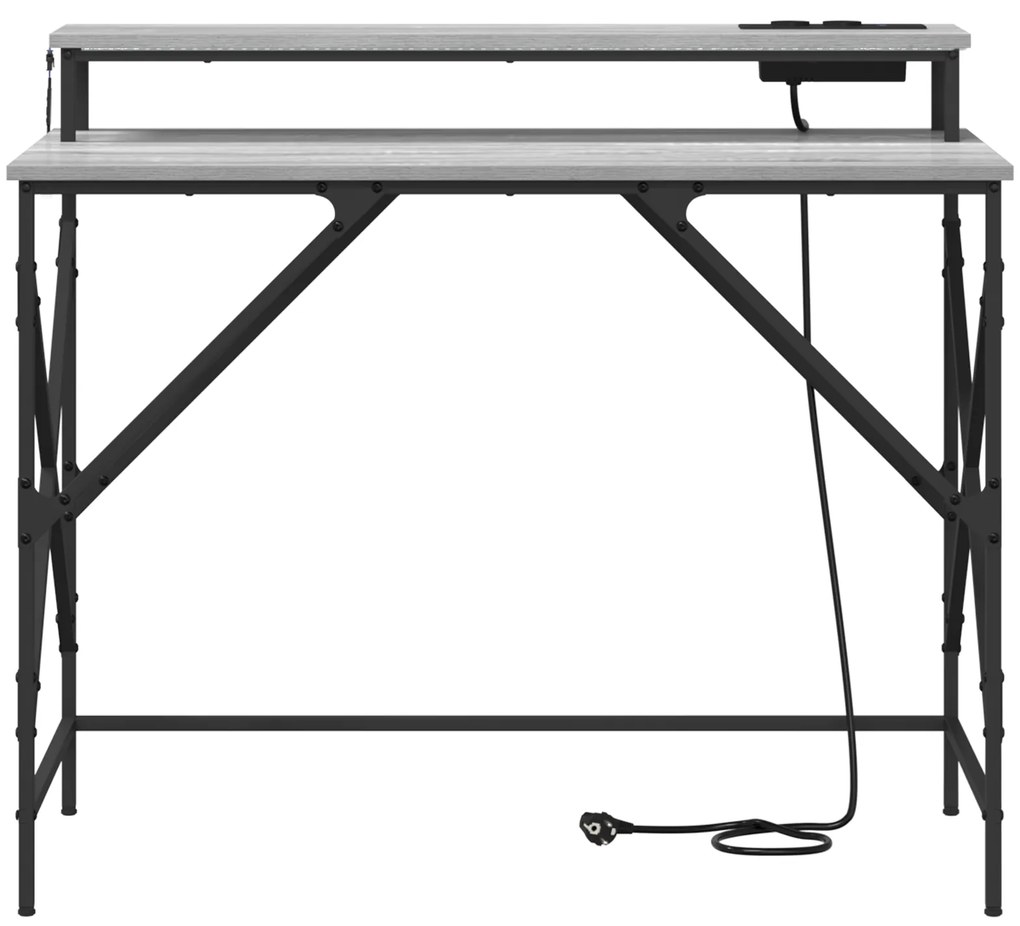vidaXL Γραφείο Γκρι sonoma 100 x 50 x 86.5 εκ Επεξεργασμένο ξύλο