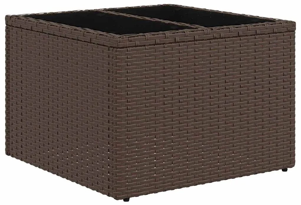 vidaXL Σετ Καναπέ Κήπου 7 pcs Καφέ και κρεμ 242.5 x 132.5 x 85 εκ.