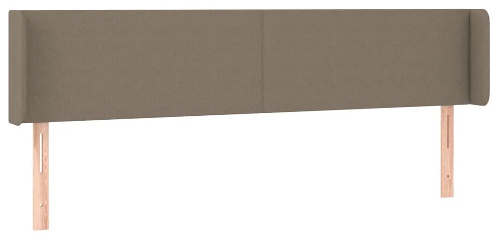 vidaXL Κεφαλάρι Κρεβατιού LED Taupe 163x16x78/88 εκ. Υφασμάτινο