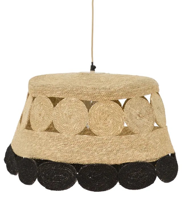 Φωτιστικό οροφής Lozir Inart E27 φυσικό Φ60x110εκ Υλικό: JUTE AND MILD STEEL 311-000017