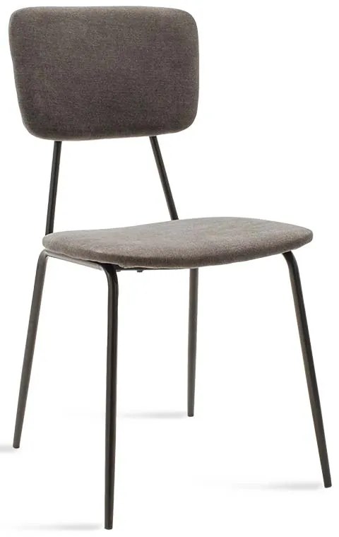 Καρέκλα Tania pakoworld ύφασμα ανθρακί antique-μαύρο πόδι