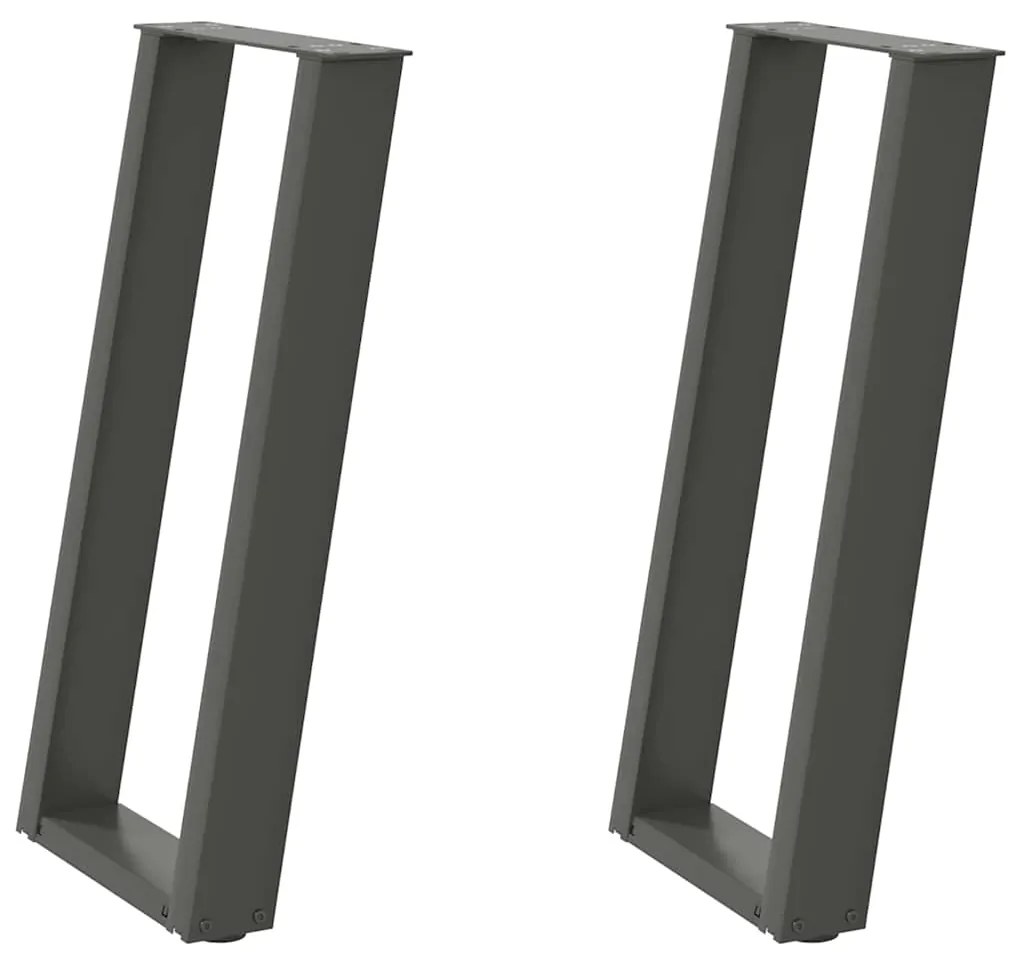vidaXL Πόδια Κονσόλας 2 τεμ. σε σχήμα U, Ανθρακί 28x(72-73) εκ. από Ατσάλι