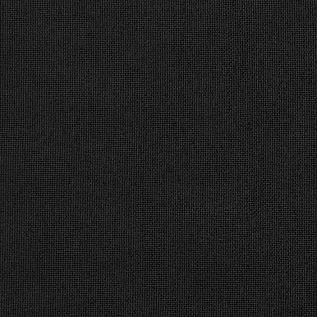 Κουρτίνες Συσκότισης με Όψη Λινού &amp; Γάντζους Μαύρη 290x245 εκ. - Μαύρο